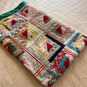 Colorful Patchwork Quilt with Geometric Patterns